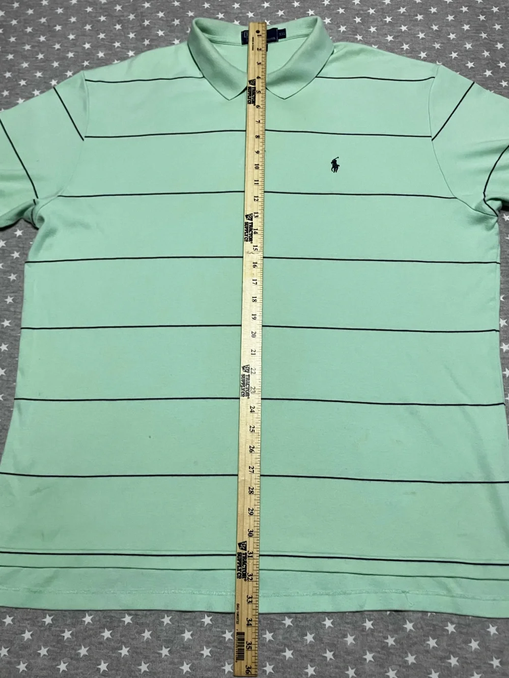 Polo by Ralph Lauren Polo Shitt Men’s. 2XL Mint Green Navy Strioed Big Pony
